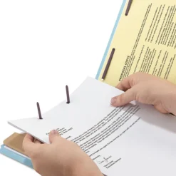 Sale 1 Divider Four SafeSHIELD Fasteners Legal Size Four-Section Pressboard Top Tab Classification Folders - Blue (10/Box) Filing & Folders