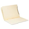 1 Fastener Letter Size Self-Adhesive Folder Dividers with Twin-Prong Fasteners for Top/End Tab Folders - Manila (100/Box) Filing & Folders