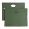 Hot 3.5 in. Capacity 1 Section 100 Percent Recycled Hanging Pockets with Full-Height Gusset - Standard Green/Letter Size (10/Box) Filing & Folders