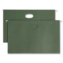 Hot 3.5 in. Capacity 1 Section Legal Size Hanging Pockets with Full-Height Gusset - Standard Green (10/Box) Filing & Folders
