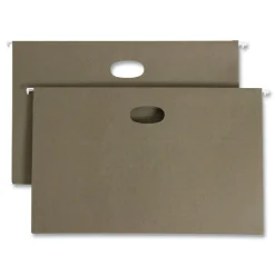 Outlet 3.5 in. Capacity 1 Section Legal Size 100 Percent Recycled Hanging Pockets with Full-Height Gusset - Standard Green (10/Box) Filing & Folders