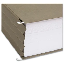 Outlet 3.5 in. Capacity 1 Section Legal Size 100 Percent Recycled Hanging Pockets with Full-Height Gusset - Standard Green (10/Box) Filing & Folders