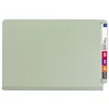 2 in. Expansion 1 Divider Legal Size 4 SafeSHIELD Fasteners End Tab Pressboard Classification Folders - Gray-Green (10/Box) Filing & Folders