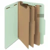 Sale 3 in. Expansion 3 Dividers 8 Fasteners Legal Size Recycled Pressboard Classification Folders - Gray-Green (10/Box) Filing & Folders