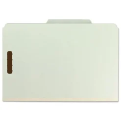 Sale 3 in. Expansion 3 Dividers 8 Fasteners Legal Size Recycled Pressboard Classification Folders - Gray-Green (10/Box) Filing & Folders