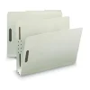 Hot 3 in. Expansion 2 Fasteners Letter Size Recycled Pressboard Fastener Folders - Gray-Green Exterior (25/Box) Filing & Folders