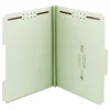 Best 1 in. Expansion 2 Fasteners Legal Size Recycled Pressboard Fastener Folders - Gray-Green Exterior (25/Box) Filing & Folders