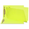 New 0.75 in. Expansion 2 Fasteners Legal Size Heavyweight Colored End Tab Fastener Folders - Yellow Exterior (50/Box) Filing & Folders