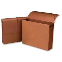 Online 5.25 in. Expansion 1 Section 100% Recycled Redrope Wallets - Letter Size, Redrope (10/Box) Filing & Folders
