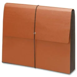Online 5.25 in. Expansion 1 Section 100% Recycled Redrope Wallets - Letter Size, Redrope (10/Box) Filing & Folders