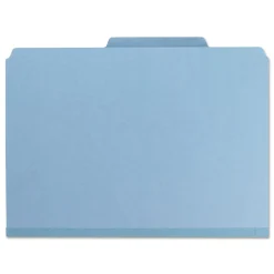 Online 1 in. Expansion Assorted 1/3-Cut Tabs Letter Size Expanding Recycled Heavy Pressboard Folders - Blue (25/Box) Filing & Folders