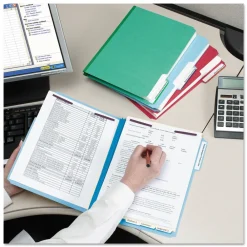 Online 2 in. Expansion Colored Pressboard Folders with 2 SafeSHIELD Coated Fasteners - Letter Size/Green (25/Box) Filing & Folders