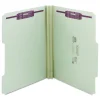 New 2 in. Expansion 2/5-Cut Two SafeSHIELD Coated Fasteners Letter Size Recycled Pressboard Folders - Gray-Green (25/Box) Filing & Folders