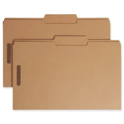 Best 0.75 in. Expansion 2/5-Cut Top Tab 17-pt Kraft Fastener Folders, 2 Fasteners - Legal Size/Kraft (50/Box) Filing & Folders