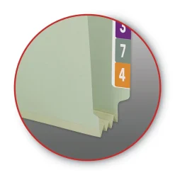Discount 3 in. Expansion End Tab Pressboard Classification Folders with 2 SafeSHIELD Coated Fasteners - Letter Size/Gray-Green (25/Box) Filing & Folders