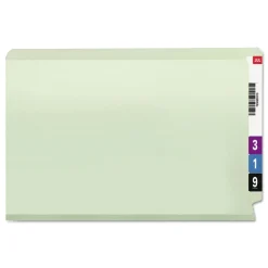 Discount 3 in. Expansion End Tab Pressboard Classification Folders with 2 SafeSHIELD Coated Fasteners - Legal Size/Gray-Green (25/Box) Filing & Folders