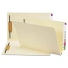 Clearance 1.5 in. Expansion End Tab W-Fold 2-Fastener Folders with Reinforced Tabs - Legal Size/Manila (50/Box) Filing & Folders