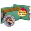 Discount 2 in. Expansion End Tab Pressboard Classification Folders - Green/Legal Size (10/Box) Filing & Folders