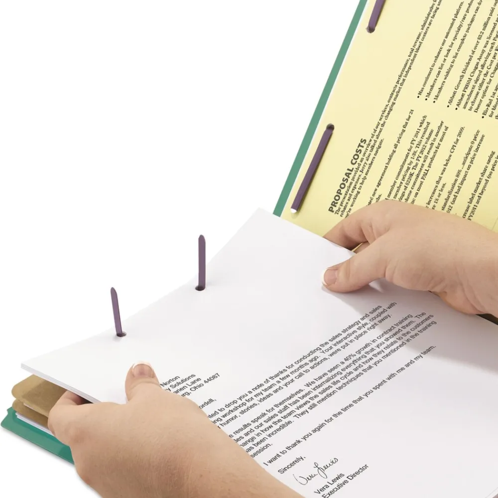 Discount 2 in. Expansion End Tab Pressboard Classification Folders - Green/Legal Size (10/Box) Filing & Folders