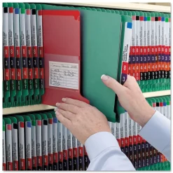 Discount 2 in. Expansion End Tab Pressboard Classification Folders - Green/Legal Size (10/Box) Filing & Folders