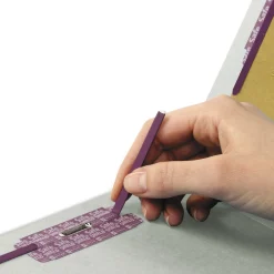 Online 2 in. Expansion End Tab Pressboard Classification Folders with 6 SafeSHIELD Fasteners - Letter Size/Gray-Green (10/Box) Filing & Folders