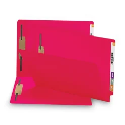 Online 0.75 in. Expansion Heavyweight Colored End Tab Fastener Folders - Red Exterior/Legal Size (50/Box) Filing & Folders