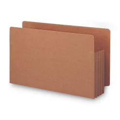 New 3.5 in. Expansion Heavy-Duty End Tab TUFF Pockets - Redrope/Legal Size (10/Box) Filing & Folders