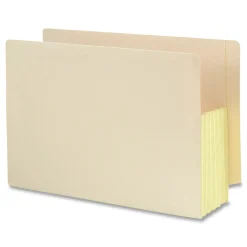 Best 5.25 in. Expansion Legal Size End Tab File Pockets with Tear Resistant Gussets - Manila (10/Box) Filing & Folders