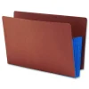 New 5.25 in. Expansion Legal Size Fully Lined 6.5 in. High Gussets Drop-Front End Tab File Pockets - Redrope/Blue (10/Box) Filing & Folders