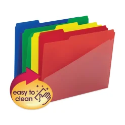 Sale 0.75 in. Expansion Letter Size Poly Colored File Folders with Slash Pocket - Assorted Colors (12/Pack) Paper & Printables
