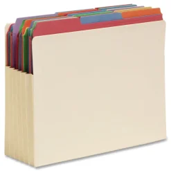 Online 5.25 in. Expansion Letter Size End Tab TUFF Pockets - Manila (10/Box) Filing & Folders