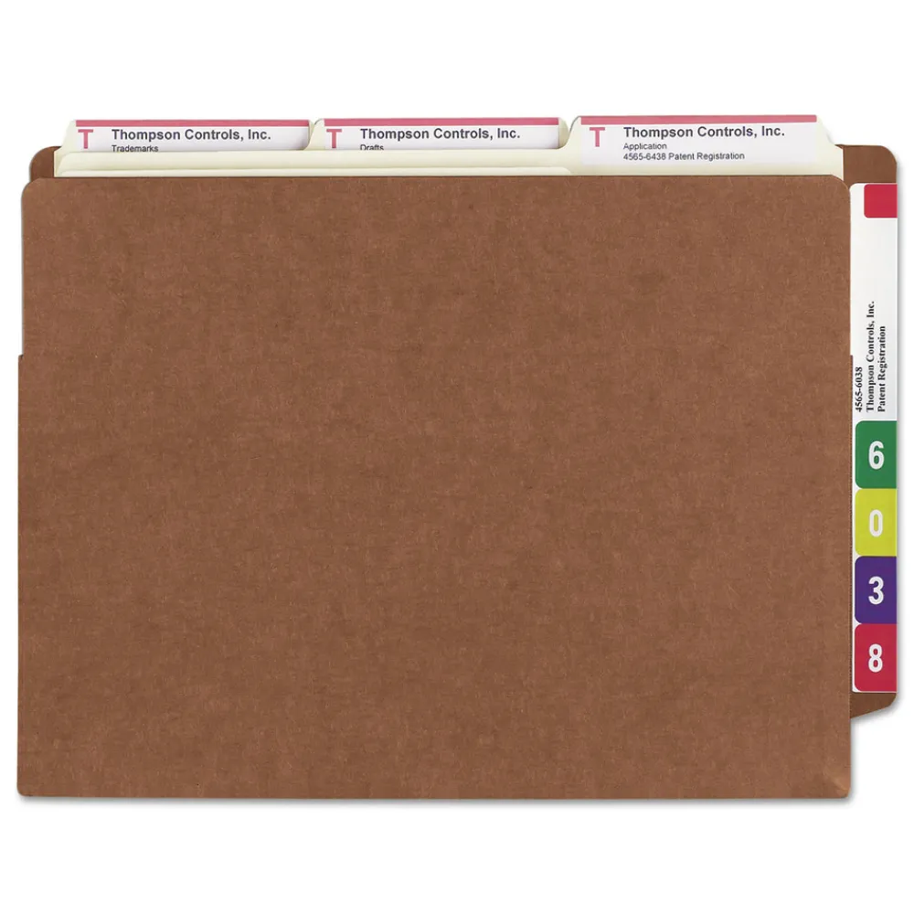 New 5.25 in. Expansion Letter Size Heavy-Duty Redrope End Tab TUFF Pockets (10/Box) Filing & Folders