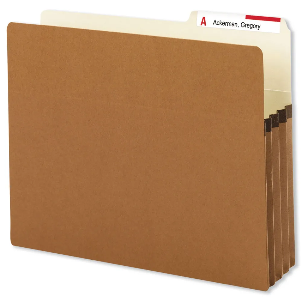 New 3.5 in. Expansion Letter Size Redrope Drop Front File Pockets with 2/5-Cut Guide Height Tabs (25/Box) Filing & Folders