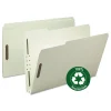 Online 2 in. Expansion Recycled Pressboard Fastener Folders - Gray-Green Exterior/Legal Size (25/Box) Filing & Folders