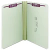 Best 2 in. Expansion Recycled Pressboard Fastener Folders with Two SafeSHIELD Fasteners - Legal Size/Gray-Green (25/Box) Filing & Folders