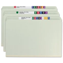 Best 2 in. Expansion Recycled Pressboard Fastener Folders with Two SafeSHIELD Fasteners - Legal Size/Gray-Green (25/Box) Filing & Folders