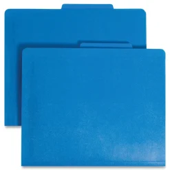 Hot 2 in. Expansion Six-Section Poly Classification Folders - Blue Exterior/Letter Size (10/Box) Filing & Folders