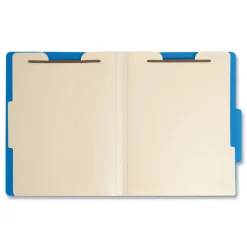 Hot 2 in. Expansion Six-Section Poly Classification Folders - Blue Exterior/Letter Size (10/Box) Filing & Folders