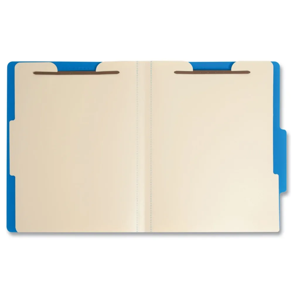 Hot 2 in. Expansion Six-Section Poly Classification Folders - Blue Exterior/Letter Size (10/Box) Filing & Folders