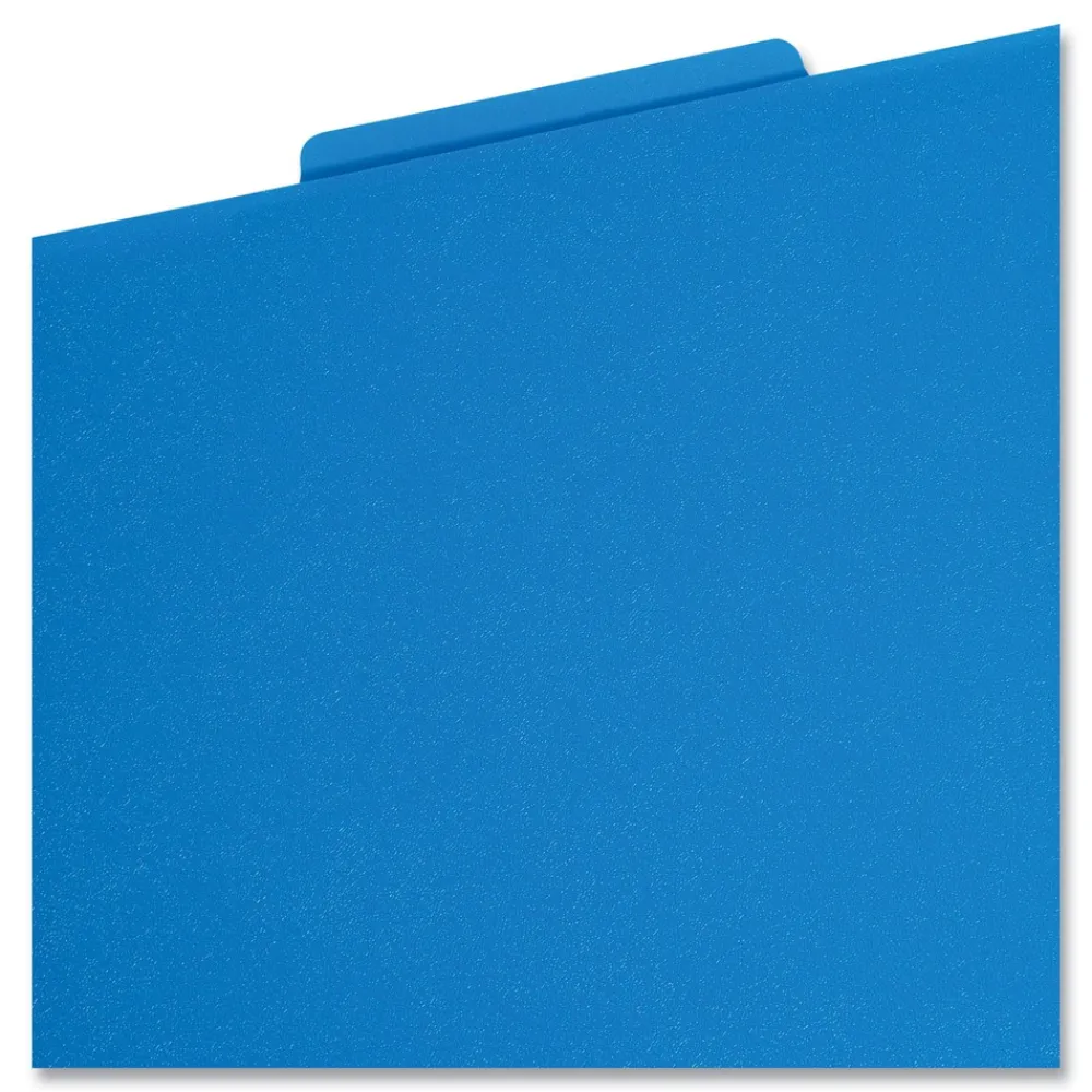 Hot 2 in. Expansion Six-Section Poly Classification Folders - Blue Exterior/Letter Size (10/Box) Filing & Folders