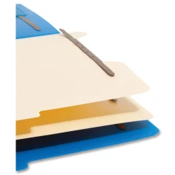 Hot 2 in. Expansion Six-Section Poly Classification Folders - Blue Exterior/Letter Size (10/Box) Filing & Folders