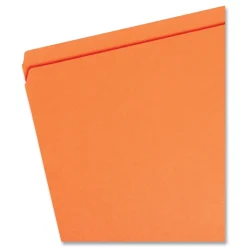 0.75 in. Expansion Straight Tabs Legal Size Reinforced Top Tab Colored File Folders - Orange (100/Box) Filing & Folders