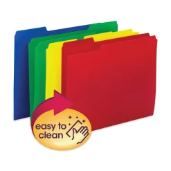 0.75 in. Expansion Top Tab Letter Size Poly Colored File Folders - Assorted Colors (12/Pack) Paper & Printables