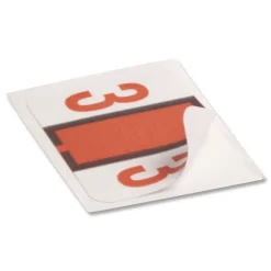 Clearance 1 in. x 1.25 in. 3 Numerical End Tab File Folder Labels - White (1-Roll) Labels & Label Makers