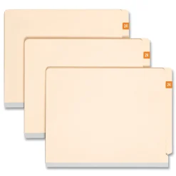Online 0.5 in. x 1 in. 24 Yearly End Tab File Folder Labels - Orange (250/Pack) Labels & Label Makers