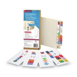 Online 1.5 in. x 7.5 in. Color-Coded Smartstrip Inkjet Refill Label Forms - Assorted, White (250/Pack) Labels & Label Makers