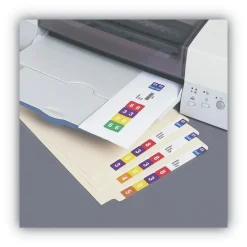Online 1.5 in. x 7.5 in. Color-Coded Smartstrip Inkjet Refill Label Forms - Assorted, White (250/Pack) Labels & Label Makers