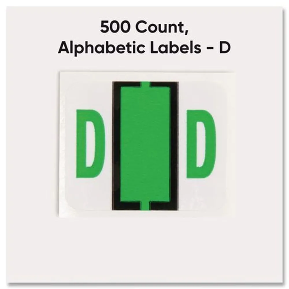 Best 1 in. x 1.25 in. D Color-Coded End Tab Filing Labels - White (1-Roll) Labels & Label Makers