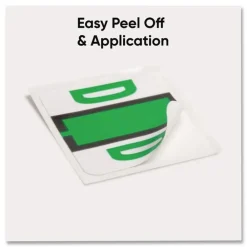 Best 1 in. x 1.25 in. D Color-Coded End Tab Filing Labels - White (1-Roll) Labels & Label Makers