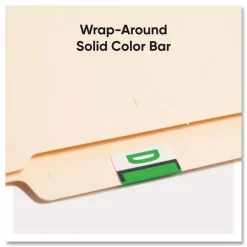 Best 1 in. x 1.25 in. D Color-Coded End Tab Filing Labels - White (1-Roll) Labels & Label Makers